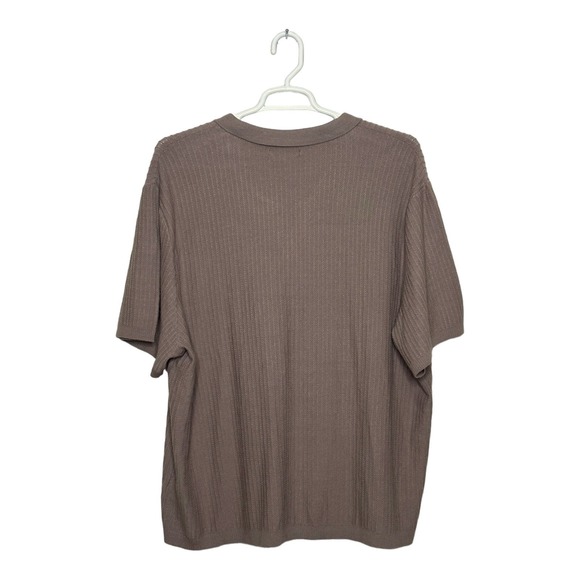 Nova men beige collared v neck short sleeves lightweight sweater size XXXL - Picture 8 of 9